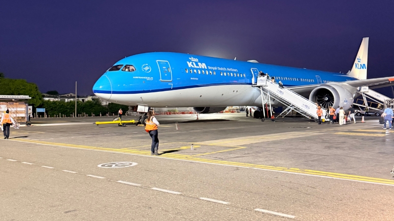 KLM flight from Cartagena to Amsterdam—our journey from the Caribbean to a winter wonderland in the Netherlands.